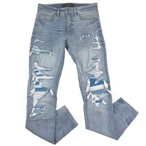 Jordan Craig Jeans Mens 30x32 Skinny Fit Legacy Edition Ross Taper Distressed